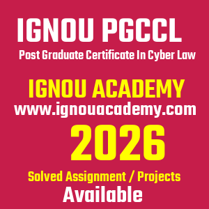 IGNOU PGCCL SOLVED ASSIGNMENT 2026